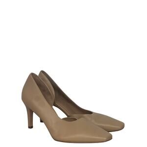 Vince sz9 tan Tiana Square Toe Leather Pumps in Cappuccino